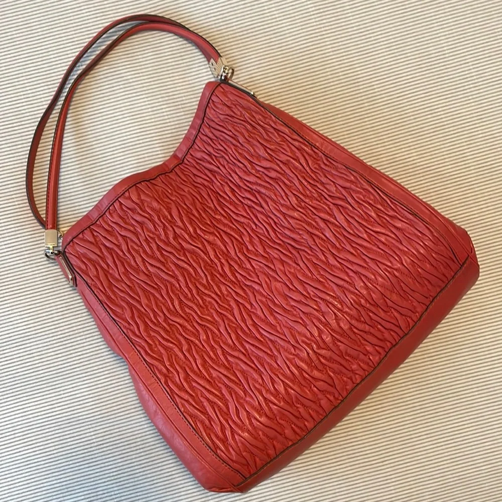 COACH Large Madison Phoebe Twisted Gathered Leather Shoulder Bag - Picture 2 of 11